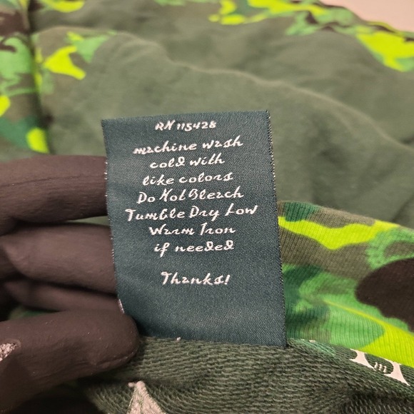 I am an Individual Jacket Mens Extra Large XL Green Camo Full Zip Cotton Blend - Picture 7 of 16